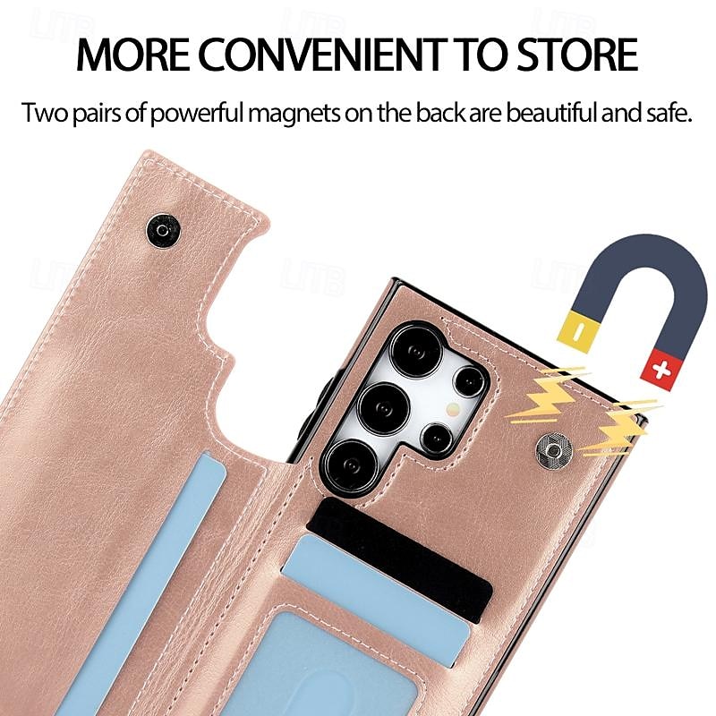 Phone Case For Samsung Galaxy S25 Ultra S24 Ultra Plus S23 S22 S21 S20 Ultra Plus FE A55 A35 A25 A15 5G A54 A34 A14 A73 A53 A33 A23 A13 A72 A52 A32 A22 A12 Back Cover with Stand Holder Magnetic Card 2025 - $16.99 –P9