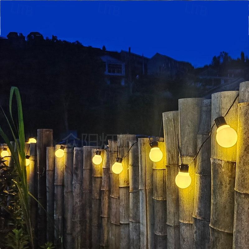 stringa di lampadine solari impermeabili per esterni natale g50 lampadina luce matrimonio giardino fata luce festa di natale vacanza campeggio esterno balcone decorazione del paesaggio del 2025 a $23.99 –P6