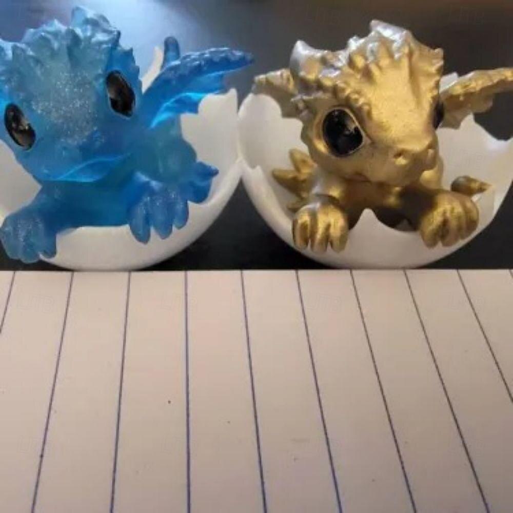 Newborn Dragon in Egg Figurine - Resin Fantasy Decor for Desk, Home, and Collectors - Mythical Creature Sculpture Adds Whimsical Charm 2025 - $18.99 –P8