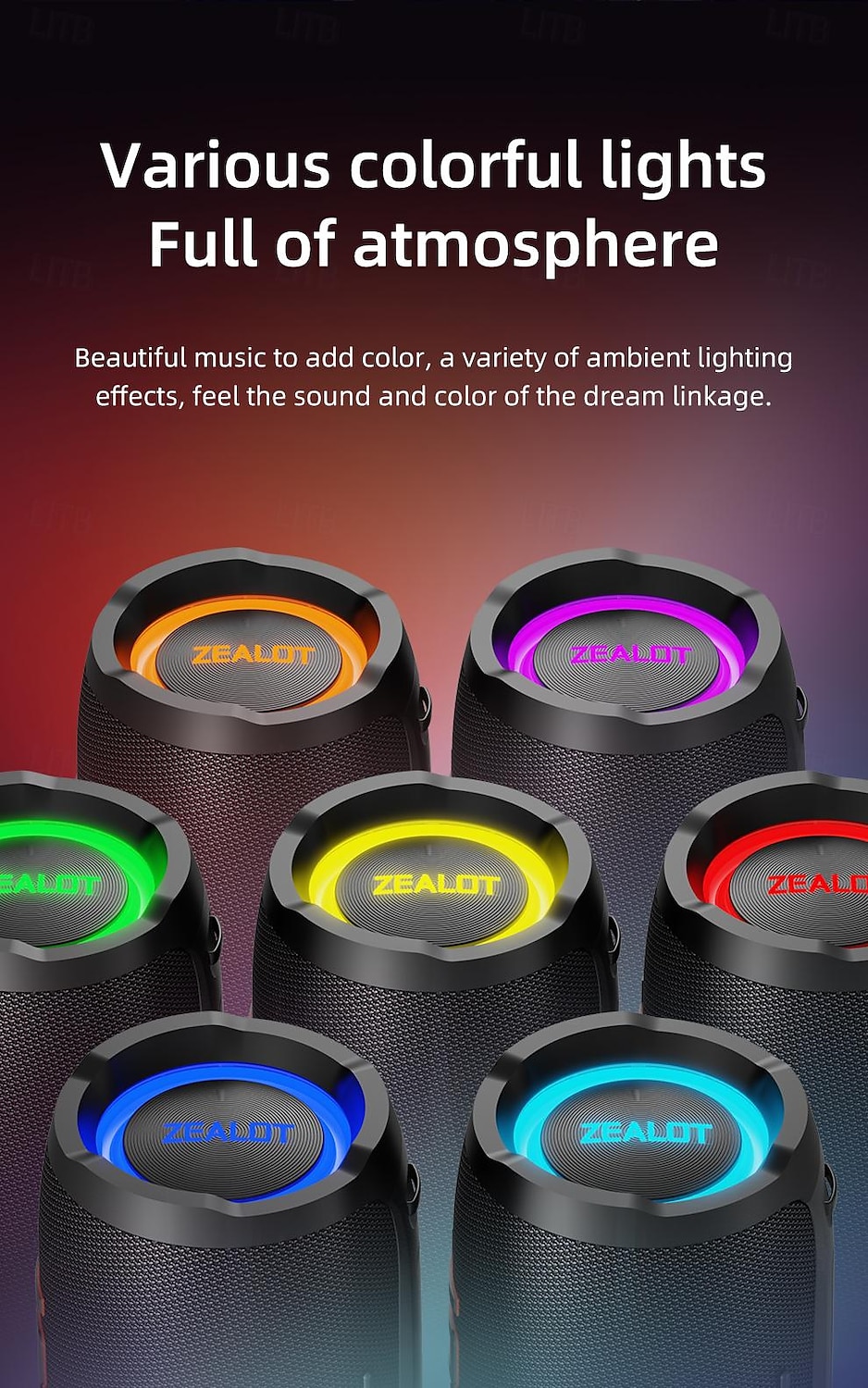 ZEALOT S76 Outdoor Speaker Bluetooth Speaker Bluetooth USB TF Card Outdoor Waterproof Stereo Sound Speaker For PC Laptop Mobile Phone 2025 - $171.99 –P7