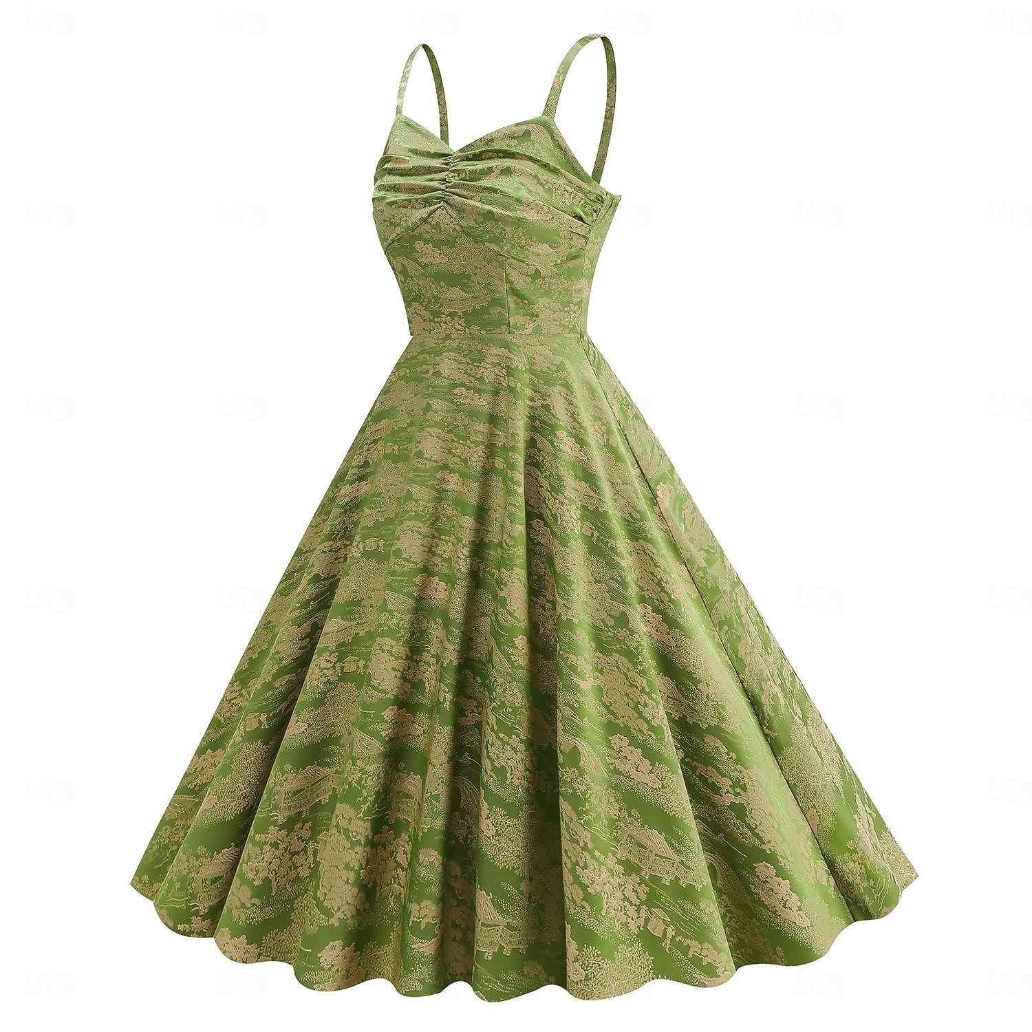 Giornata dell'indipendenza Anni 1950 Retrò Vintage Vestito Abito Swing Vestito Svasato Floreale Costume Per donna Mascherata Casual Quotidiano Addio al Nubilato Adulti Vestito Abiti per il ritorno del 2026 a $46.99 –P3