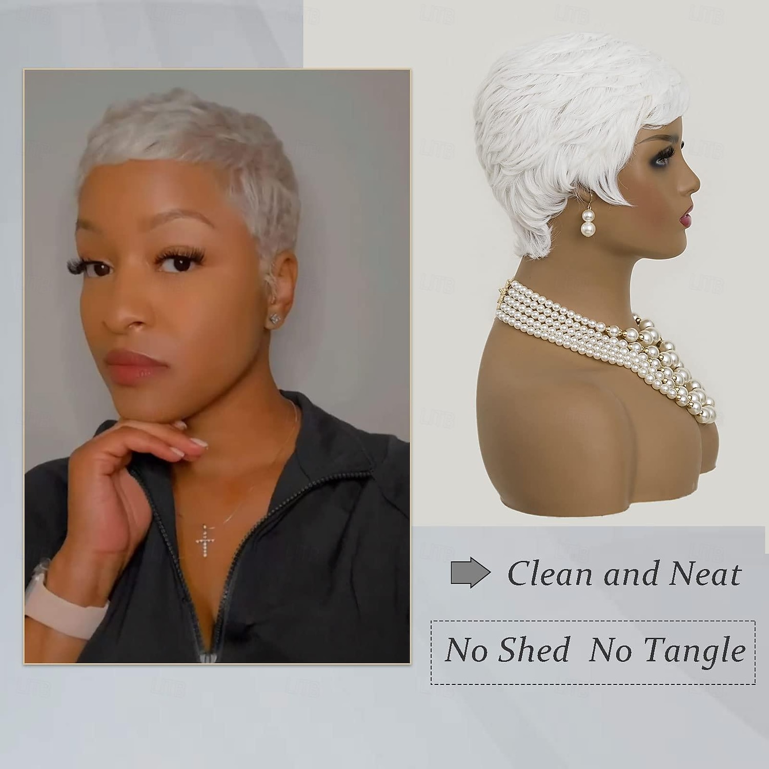 Short Pixie Wig for Women Pixie Cut Wig Short Wig Pixie Cut Wigs for Black Women White Wigs for Women Layered Synthetic Heat Resistant Pixie Wig for Party Cosplay Use Halloween Wigs 2026 - $19.99 –P9