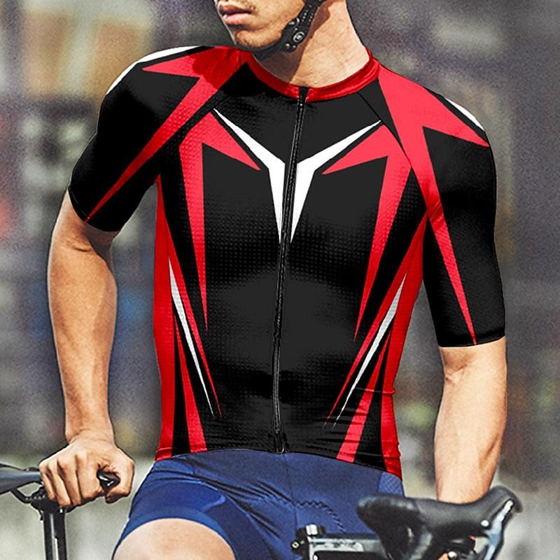 Homme Maillot Velo Cyclisme Manche Courte Cyclisme Tee-shirt Maillot Top avec 3 poches arrière VTT Vélo tout terrain Respirable Séchage rapide Jaune Rouge Bleu Bloc de couleur Des sports Vêtement de 2025 ? $24.79 –P9