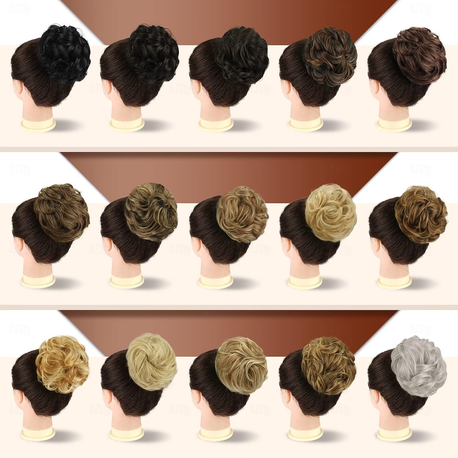 clip ad artiglio chignon disordinato posticci per capelli ricci ondulati clip in chignon artiglio coda di cavallo parrucchino estensioni dei capelli arruffati updo pezzo di capelli scrunchie sintetici del 2025 a $7.99 –P7