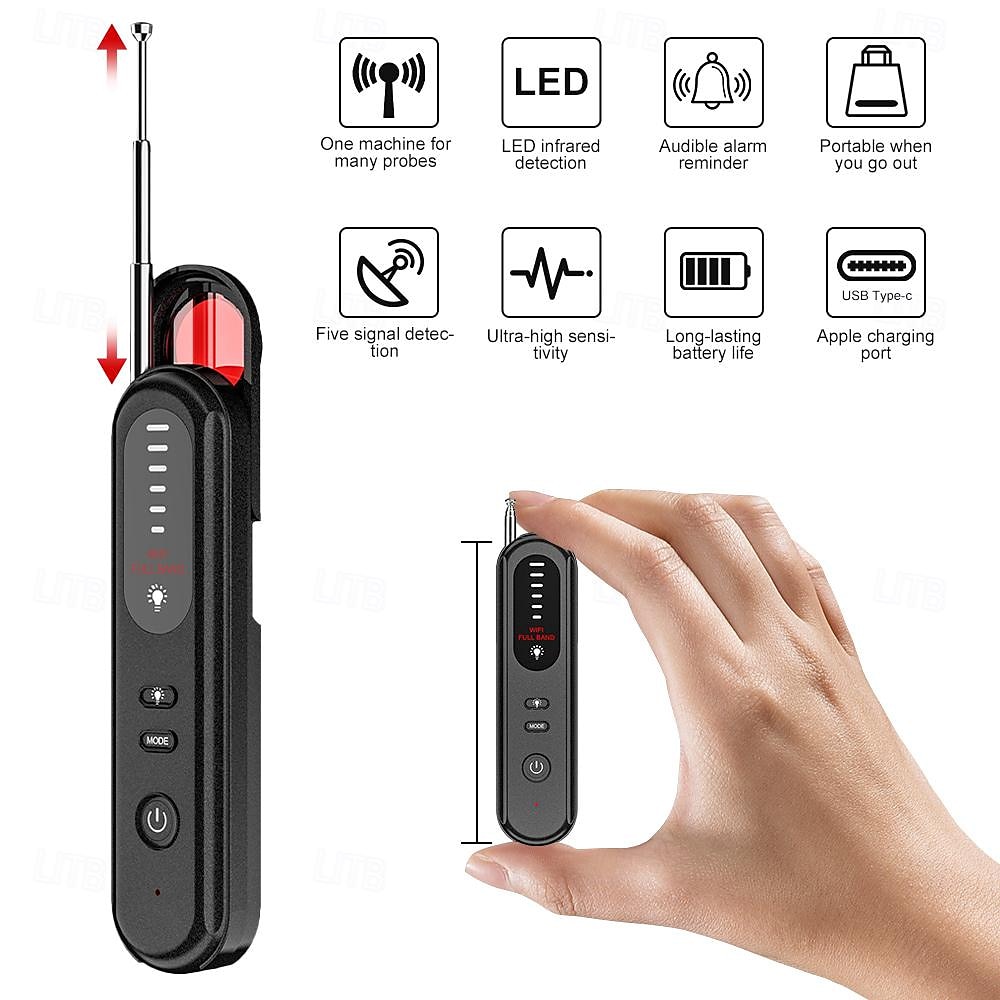 Hidden Camera Detector GPS Tracker Detector Find Wireless Bugging Devices in Cars Bathrooms Offices Hotels 2025 - $39.99 –P14