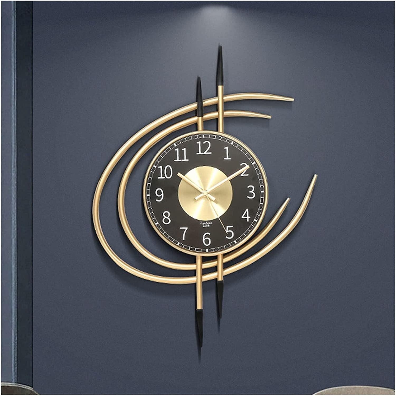 Reloj de pared creativo moderno nórdico de lujo reloj de cuarzo de hierro sala de estar dormitorio cocina oficina hotel decoración del hogar 2025 - $85.99 –P3