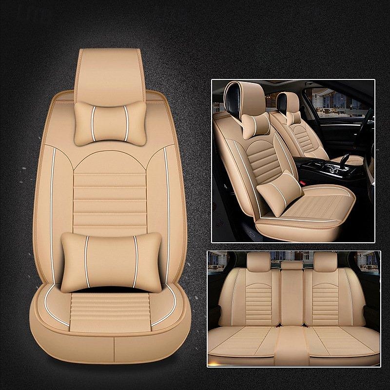 Car Seat Covers Full Set Compatible PU Front and Rear Split Bench 5- Seat Easy to Install Car Seat Covers 2025 - $327.29 –P3