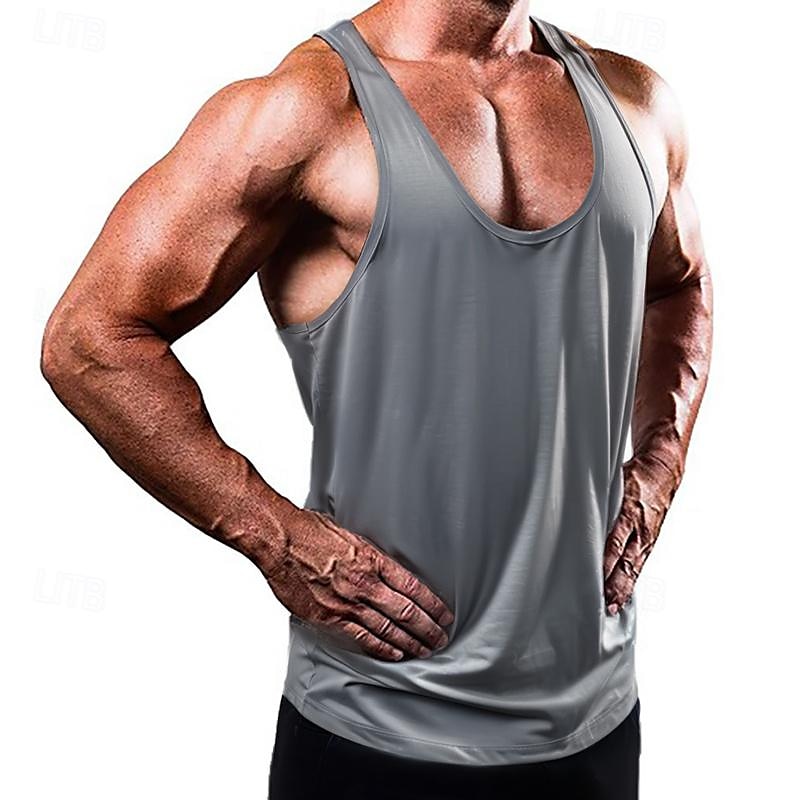 Homme Débardeur de course Débardeur pour Exercice Sans Manches Maillot Athleisure Eté Respirable Doux Transpirer Anti-transpiration Aptitude Exercice Physique Fonctionnement Tenue de sport Tenues de de 2025 ? $12.99 –P7