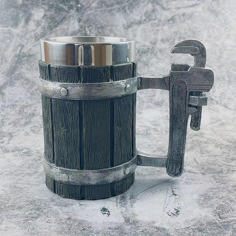 1pc Antique Viking Beer Mug - Wooden Barrel Cup with Stainless Steel Liner - Perfect Gift for Beer Lovers 2025 - $32.99 –P6