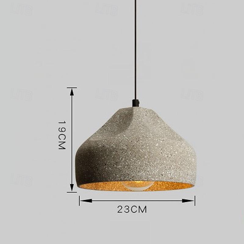 Lampadari A Sospensione A Led E27 Con Finitura In Terrazzo Industriale Lampada A Sospensione Color Cemento Lampada A Sospensione Con Paralume In Vetro Trasparente Per Ingresso Rustico, Sala Da Pranzo, del 2025 a $109.99 –P7