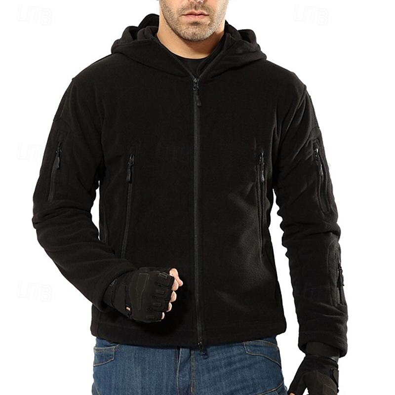 Per uomo Giacca in pile da escursione Inverno All'aperto Caldo Morbido Comodo Giacche in pile Giacca leggera Cerniera intera Scalate Campeggio / Escursionismo / Speleologia Viaggi Nero Marrone Verde del 2025 a $42.99 –P6