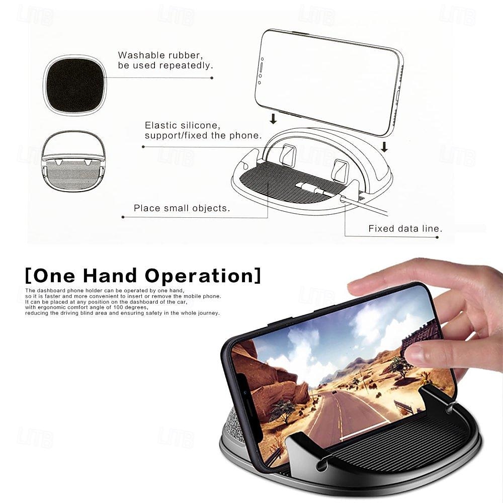 Car Phone Holder Car Dashboard Phone Holder Mount Anti-Slip Silicone Material 360 Rotatable 2025 - $31.99 –P4