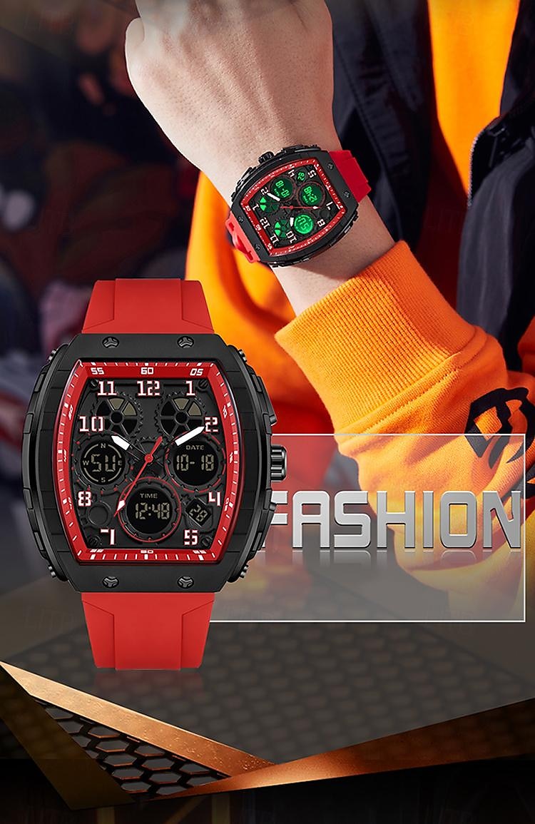SANDA Men Digital Watch Outdoor Sports Fashion Wristwatch Luminous Stopwatch Alarm Clock Countdown Silicone Gel Watch 2025 - $29.99 –P5