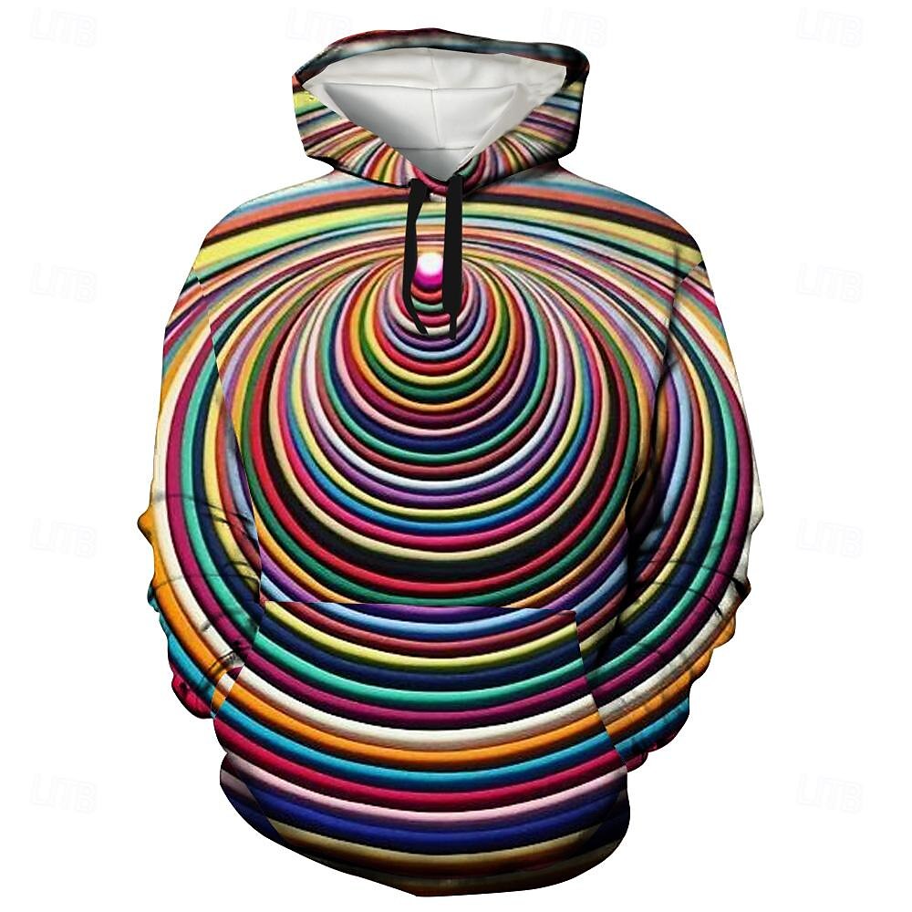Per uomo Pop art Felpa con cappuccio Felpe Felpa Felpa con cappuccio Manica lunga Felpa con cappuccio Con cappuccio Fantastico Stampa 3D Rosso Viola Autunno Inverno progettista del 2025 a $31.99 –P1