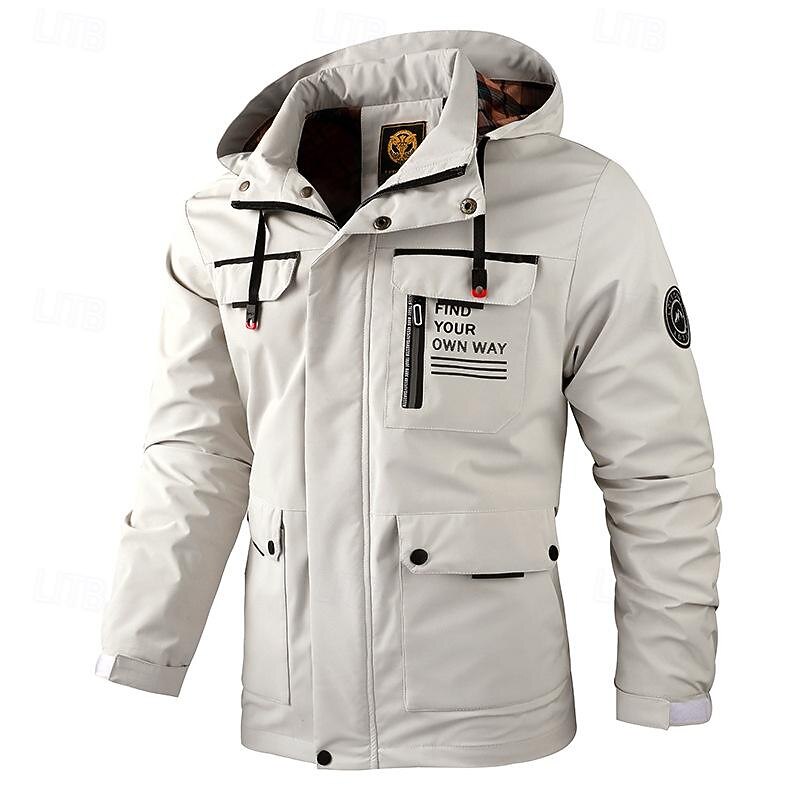 Hombre Chaqueta Softshell Chaqueta para senderismo Chaqueta para lluvia Al aire libre Resistente al Viento Resistente al Agua Chaqueta cortavientos Viaje Rojo tinto Negro Blanco Verde Ejército 2025 - $55.99 –P1