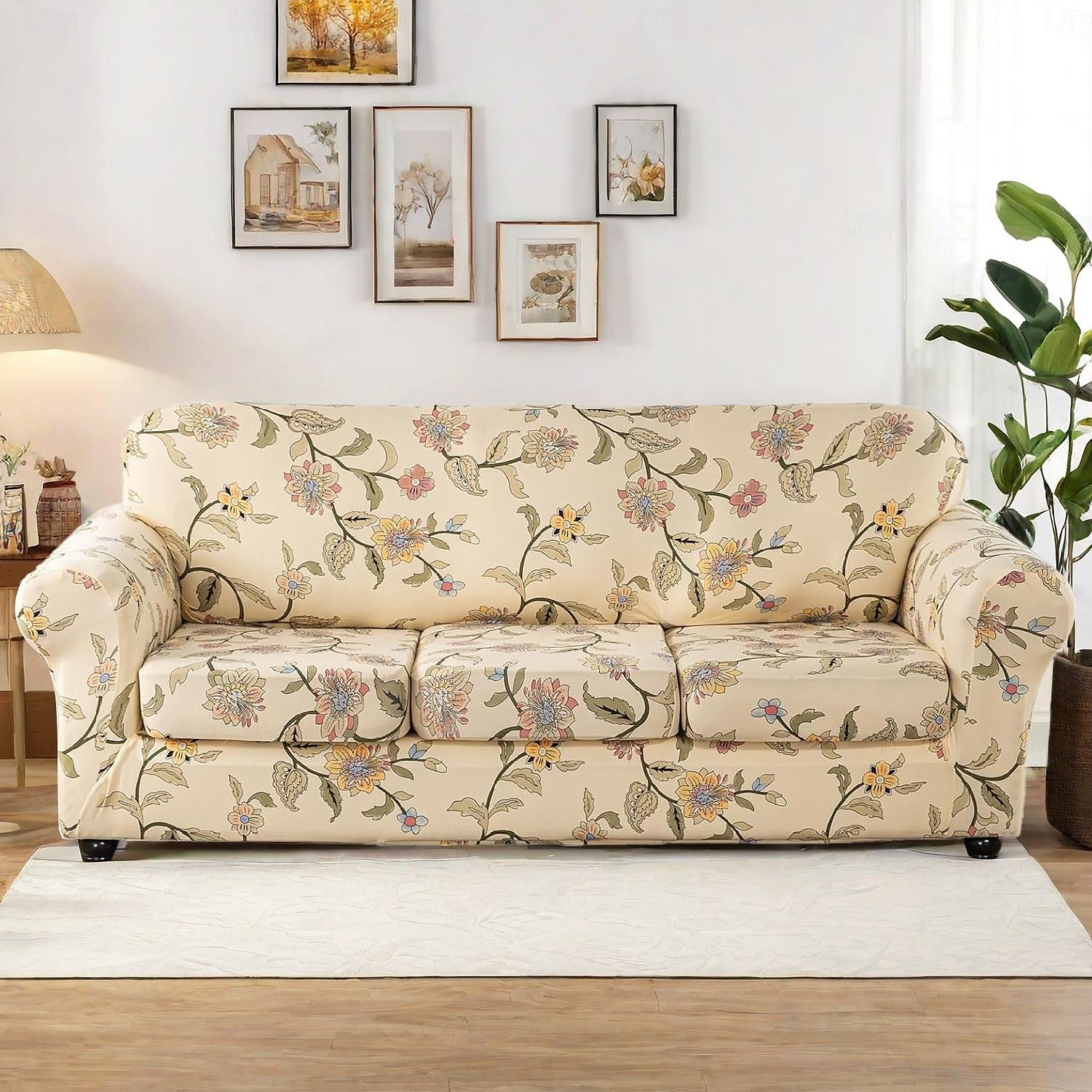 2026年 ソファーカバー植物糸染めポリエステルスリップカバー - スタイリッシュな植物デザイン - 柔らかくて丈夫なポリエステル生地 - ソファーを保護し、活性化します  コレクション – $46.99 –P14