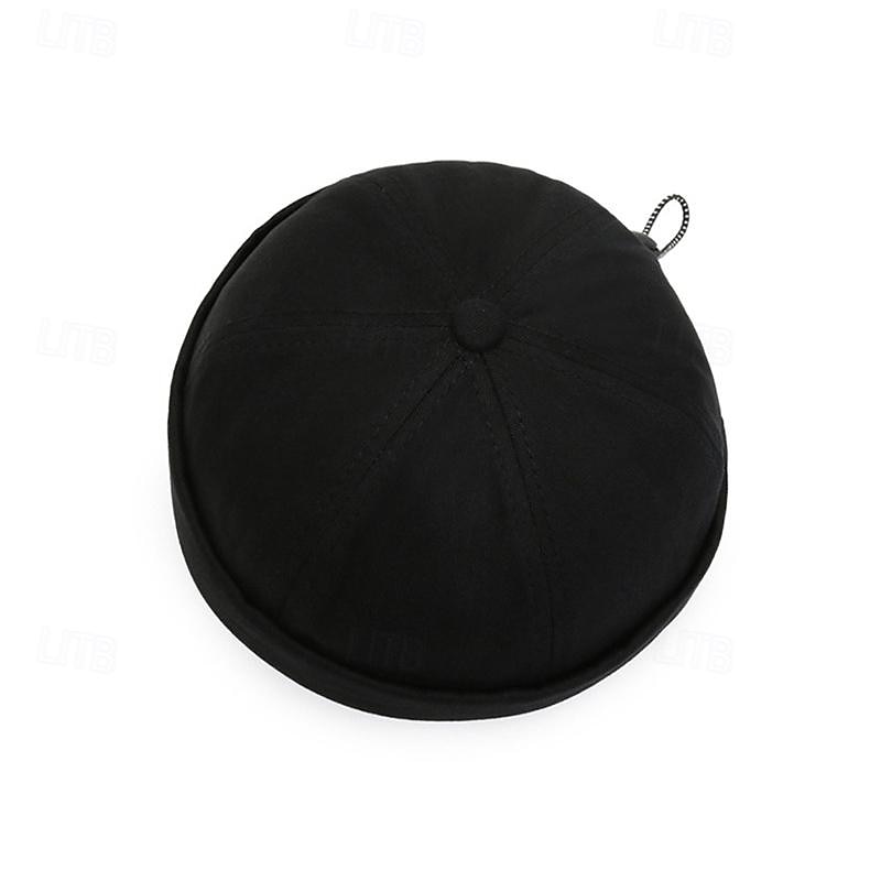 Herren Melonenkappe Hut Schwarz Gelb Baumwolle Modisch Brautkleider schlicht Strasse Täglich Glatt Einstellbar Atmungsaktiv 2025 - $6.49 –P7