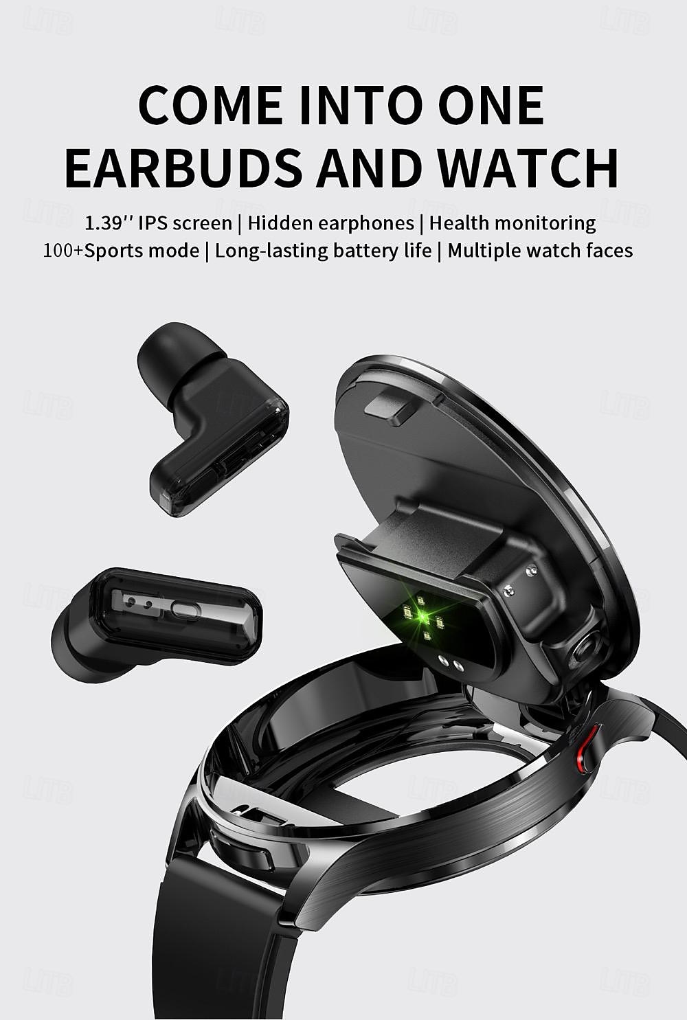 696 T97 Smart Watch 1.39 inch Smart Band Fitness Bracelet Bluetooth Pedometer Call Reminder Sleep Tracker Compatible with Android iOS Men Hands-Free Calls Message Reminder Watches with Earbuds IP 67 2025 - $83.99 –P1