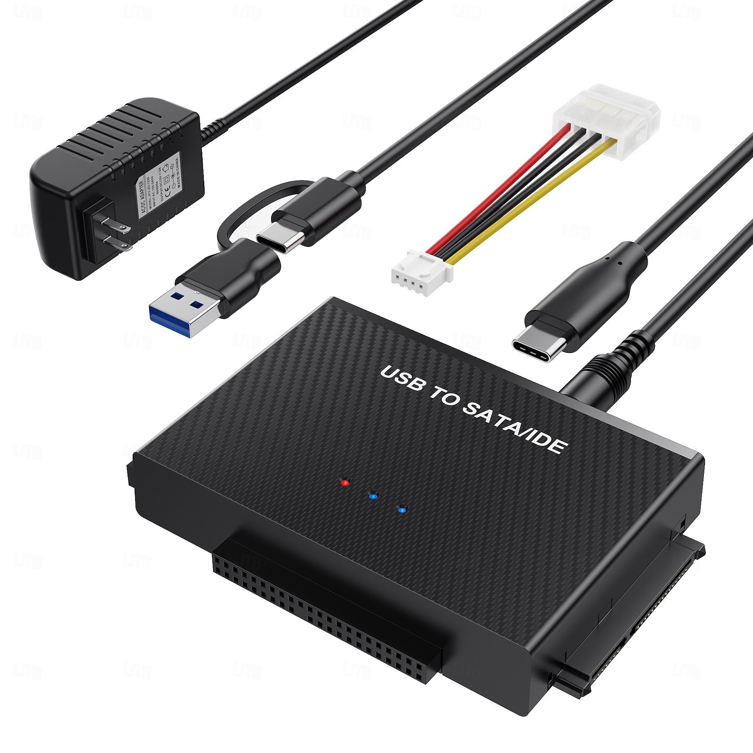 adattatore per disco rigido usb 3.0 a sata ide lettore di dischi rigidi esterni usb tipo-c kit di cavi convertitore di recupero dati ultra per unità ottica hdd ssd universale del 2025 a $39.99 –P9