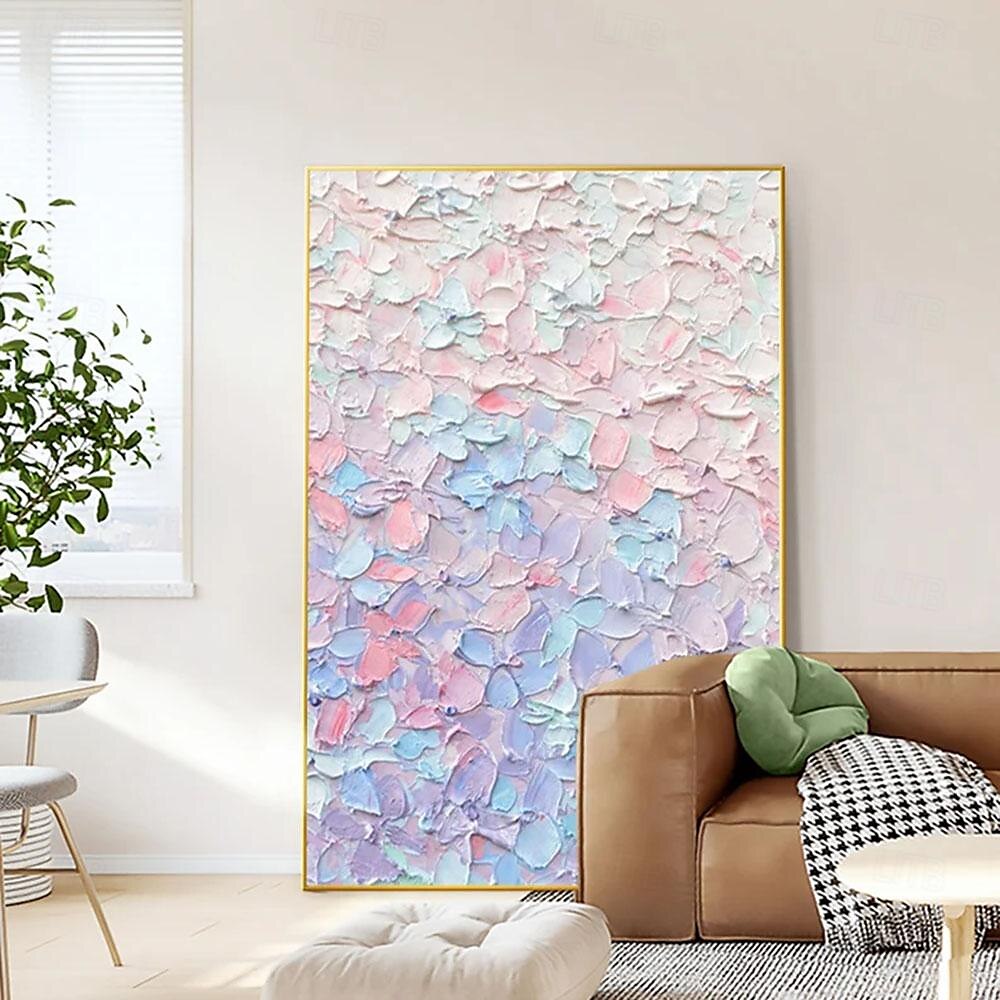 Hand Painted EXTRA LARGE VIVID Color Wall Art - Textured Abstract Oil Painting on Canvas Impasto Thick strokes Modern Painting for Living Room Unframed 2025 - $150.99 –P3