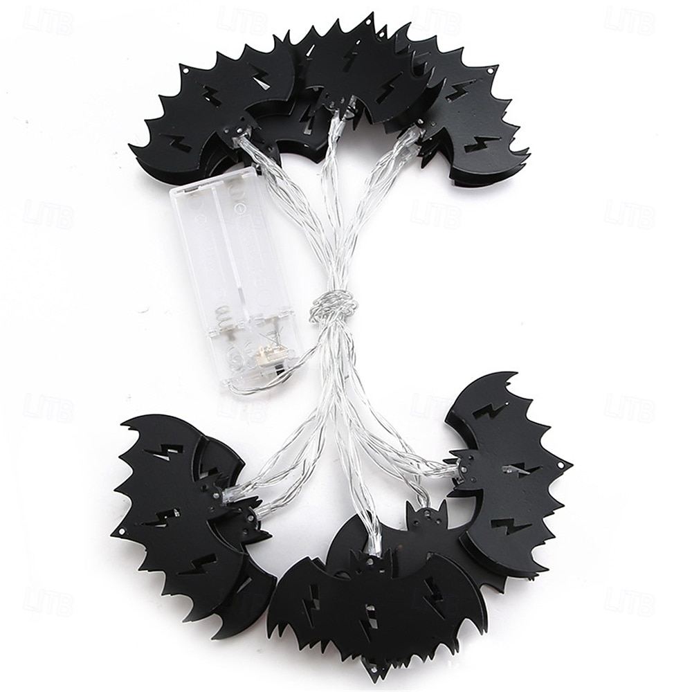 1,5 m - 10 LEDs Halloween Fledermaus Krähe Geister Lichterkette LED Eisenförmiges Licht Nachtlicht Beleuchtete Geister Festival Party Dekoration Licht Garten Hof Atmosphäre Licht Batterien betrieben 1 2026 - $13.99 –P11