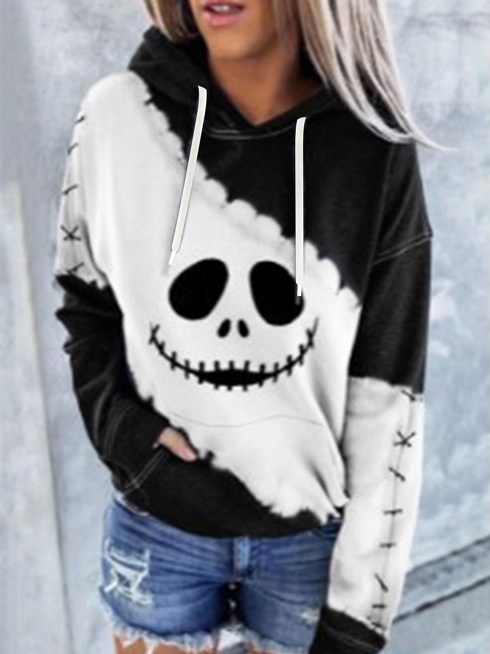 Jack Skellington Vánoční svetr Kapuce Pullover Anime 3D Přední kapsa Grafika Pro Pro páry Pánské Dámské Dospělé předvečer Všech svatých Karneval Plesová maškaráda 3D tisk Párty Běžné / Denní 2025 - $30.99 –P2