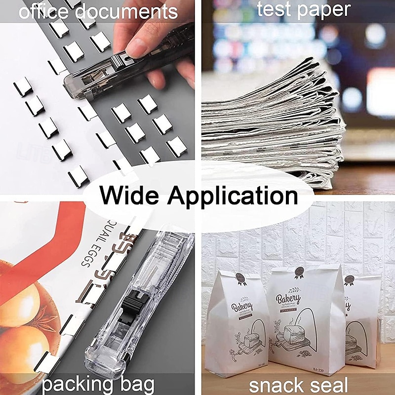 Paper Clam Clip Dispenser Handheld File Document Clipper with 50 Reuseable Stainless Steel Refill Clips for Home Office School 2025 - $18.99 –P9