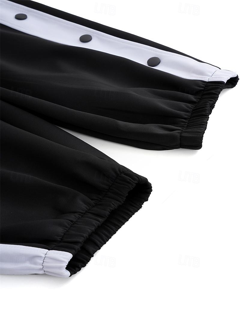 Per uomo Pantaloni della tuta Pareggiatore Pantaloni A cordoncino Vita elastica Pulsante laterale Color Block Comfort Traspirante Informale Giornaliero Per eventi Sportivo Di tendenza Nero Blu del 2025 a $22.99 –P5