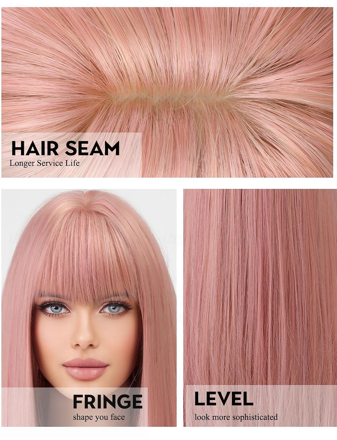Wigs for Women Layered Straight Long Wig with Bangs Natural Synthetic Hair Halloween Cosplay Party Wigs 2026 - $18.99 –P8