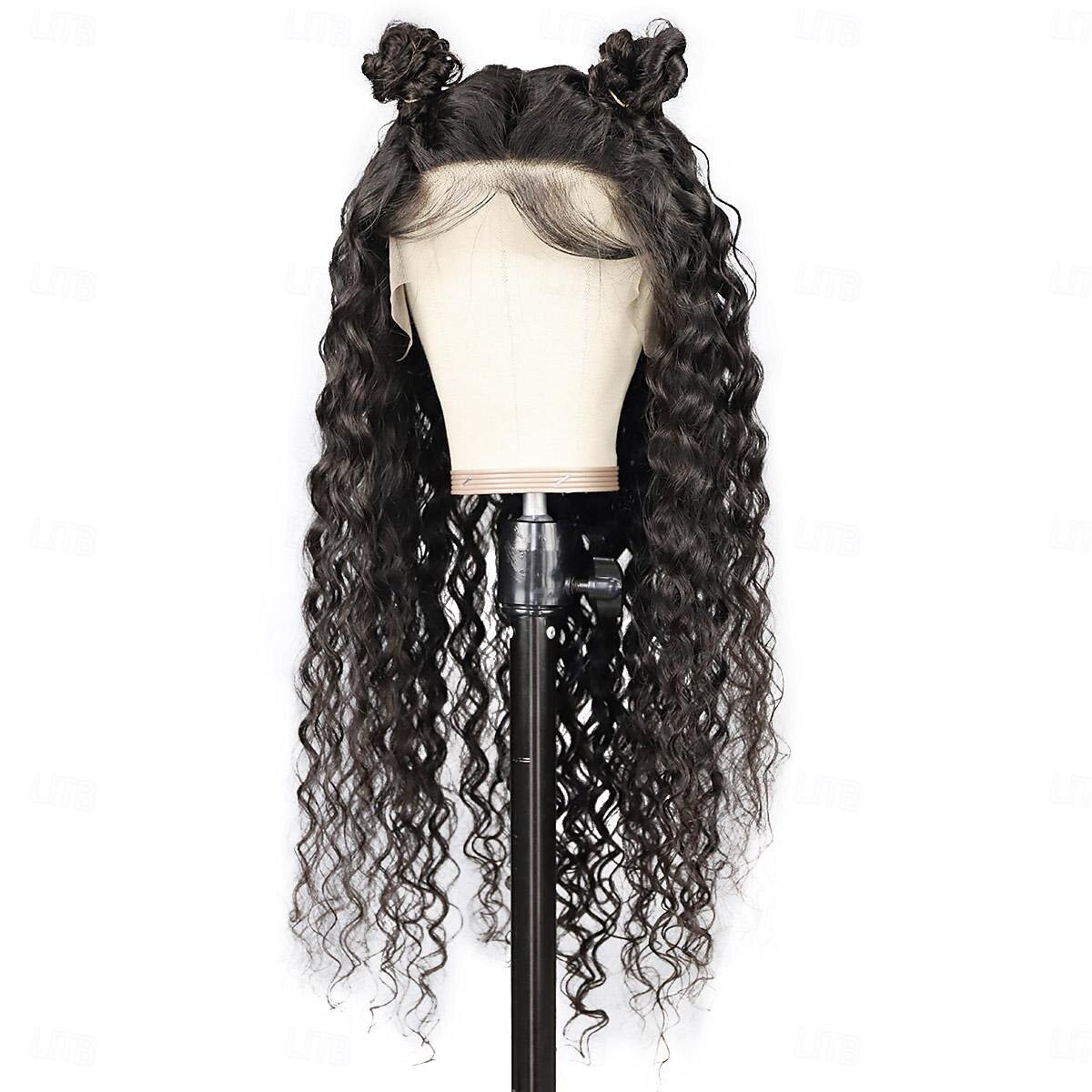 parrucche frontali in pizzo trasparente con onde d'acqua 13x6 capelli umani densità 150 del 2025 a $286.59 –P6