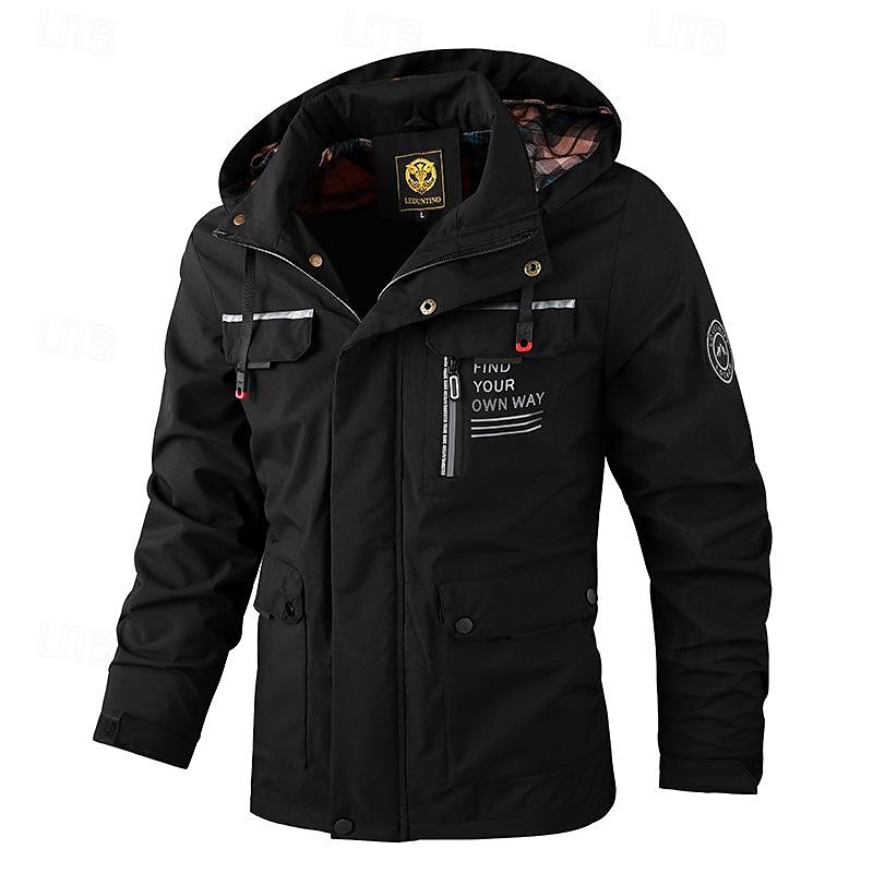 Hombre Chaqueta Softshell Chaqueta para senderismo Chaqueta para lluvia Al aire libre Resistente al Viento Resistente al Agua Chaqueta cortavientos Viaje Rojo tinto Negro Blanco Verde Ejército 2025 - $55.99 –P6