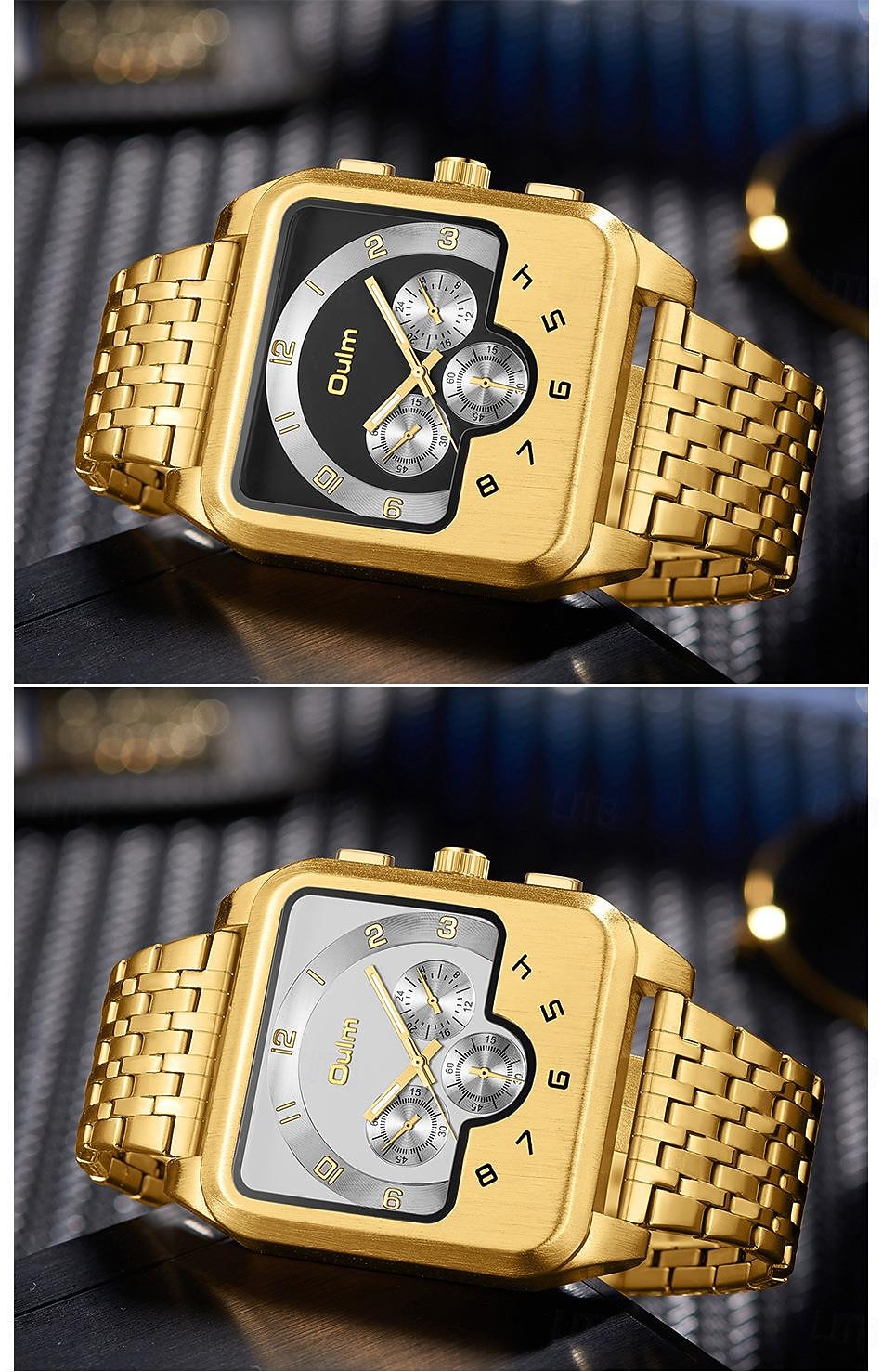 Montre à Quartz Oulm pour hommes Montre de Sport en plein air Mode Casual Lumineux Étanche Décoration Montre en acier de 2025 ? $31.99 –P2