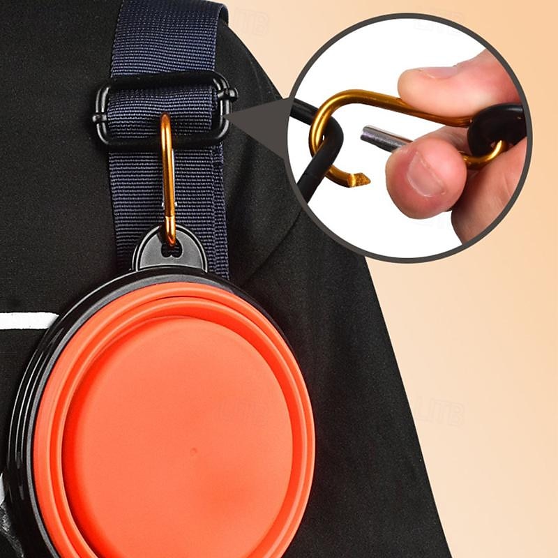 hundskål husdjur hopfällbara skålar för katter hundar bärbara husdjursmatning vattenskål för promenader parkering resande 2 karbinhakar 2025 - $16.99 –P13