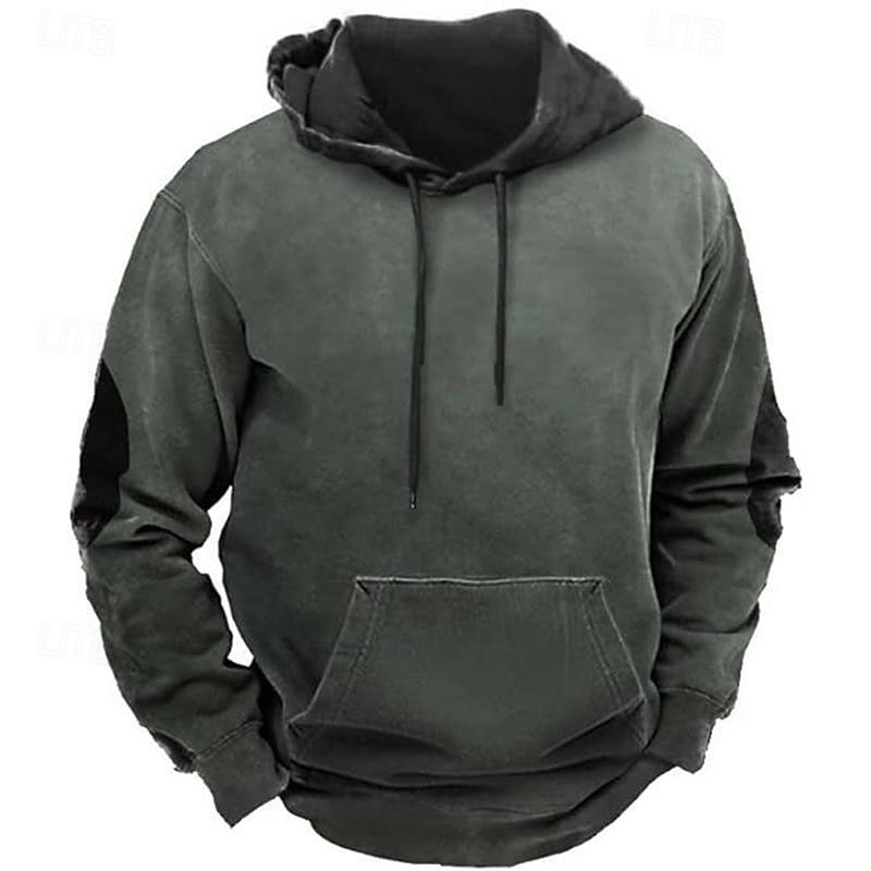 Hombre Sudadera Verde Ejército Azul Marino Marrón Caqui Con Capucha Bloque de color Retazos Bolsillo Deporte Diario Festivos Poliéster Ropa de calle Básico Casual Primavera & Otoño Ropa Sudaderas con 2026 - $24.99 –P2