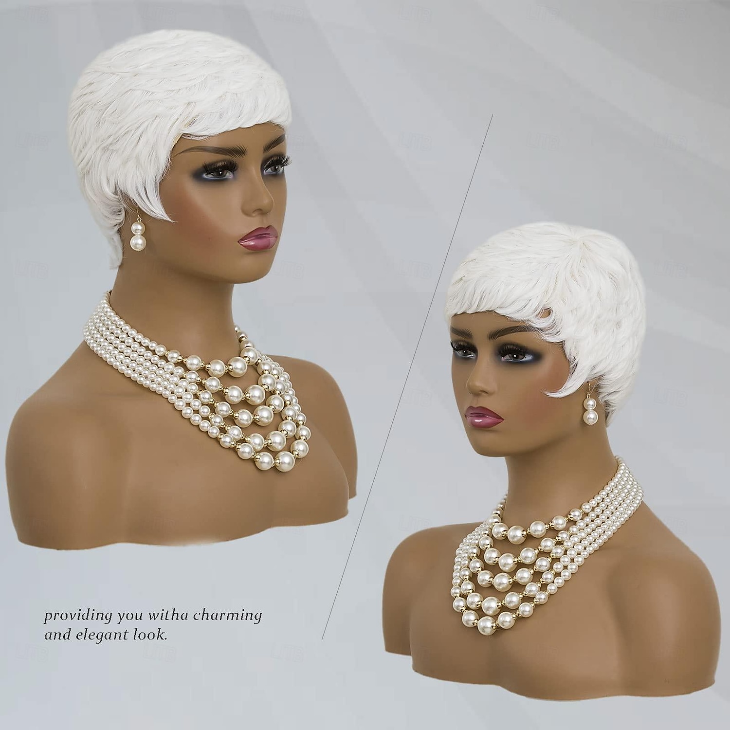 Short Pixie Wig for Women Pixie Cut Wig Short Wig Pixie Cut Wigs for Black Women White Wigs for Women Layered Synthetic Heat Resistant Pixie Wig for Party Cosplay Use Halloween Wigs 2026 - $19.99 –P10