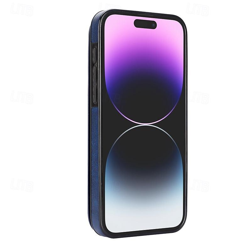 telefon Ügy Kompatibilitás iPhone 16 iPhone 15 Pro Max Plus iPhone 14 13 12 11 Pro Max Plus Mini SE Fekete tok Állvánnyal Mágneses Kártyahely Retro TPU PU bőr 2025 - $16.99 –P13