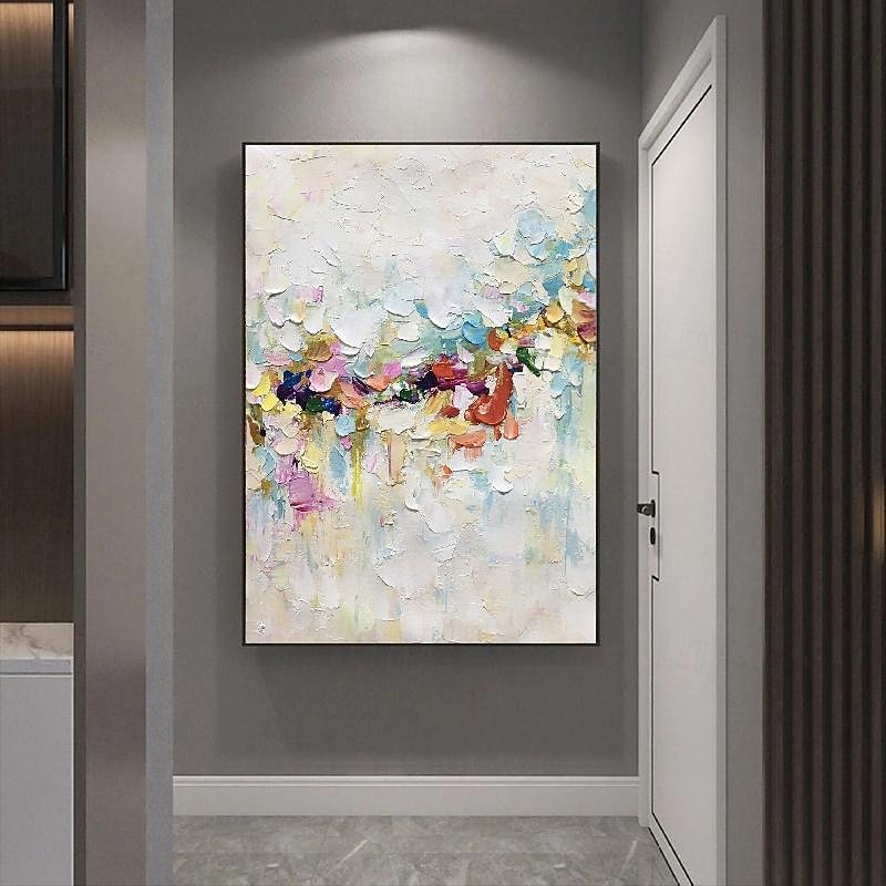 abstrakte bunte Gemälde auf Leinwand handgemachte reich strukturierte Acrylmalerei moderne Wandkunst handgemaltes Kunstwerk Ölgemälde für Wohnzimmer Büro Schlafzimmer Wanddekoration 2025 - $108.99 –P4