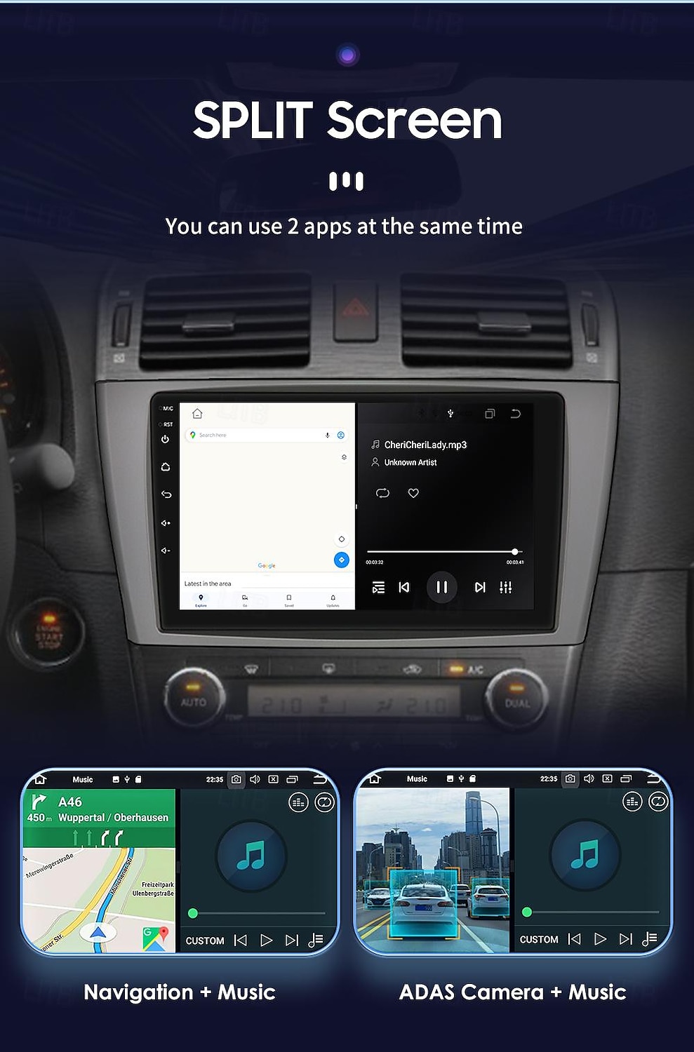 Автомагнитола на базе Android 12 для Toyota Avensis T27 2008-2015, мультимедийный плеер с GPS-навигацией, carplay 2025 - $238.09 –P8