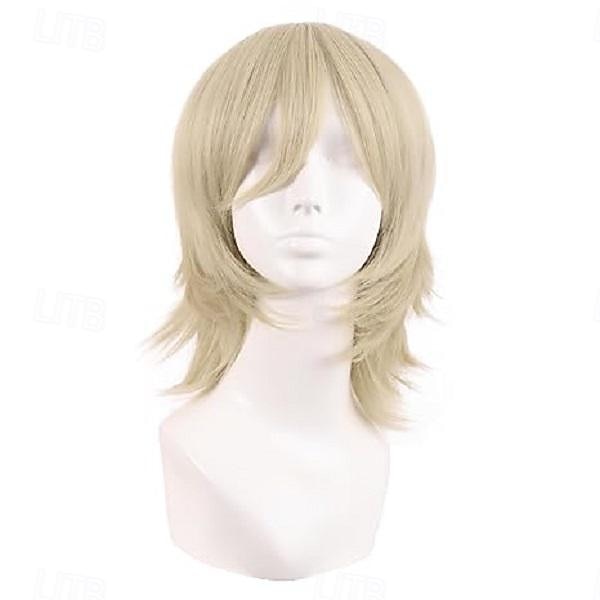 Parrucca Cosplay Corto Coda di Lupo Sintetica con Frangette Parrucche Cosplay di Halloween del 2025 a $17.99 –P5