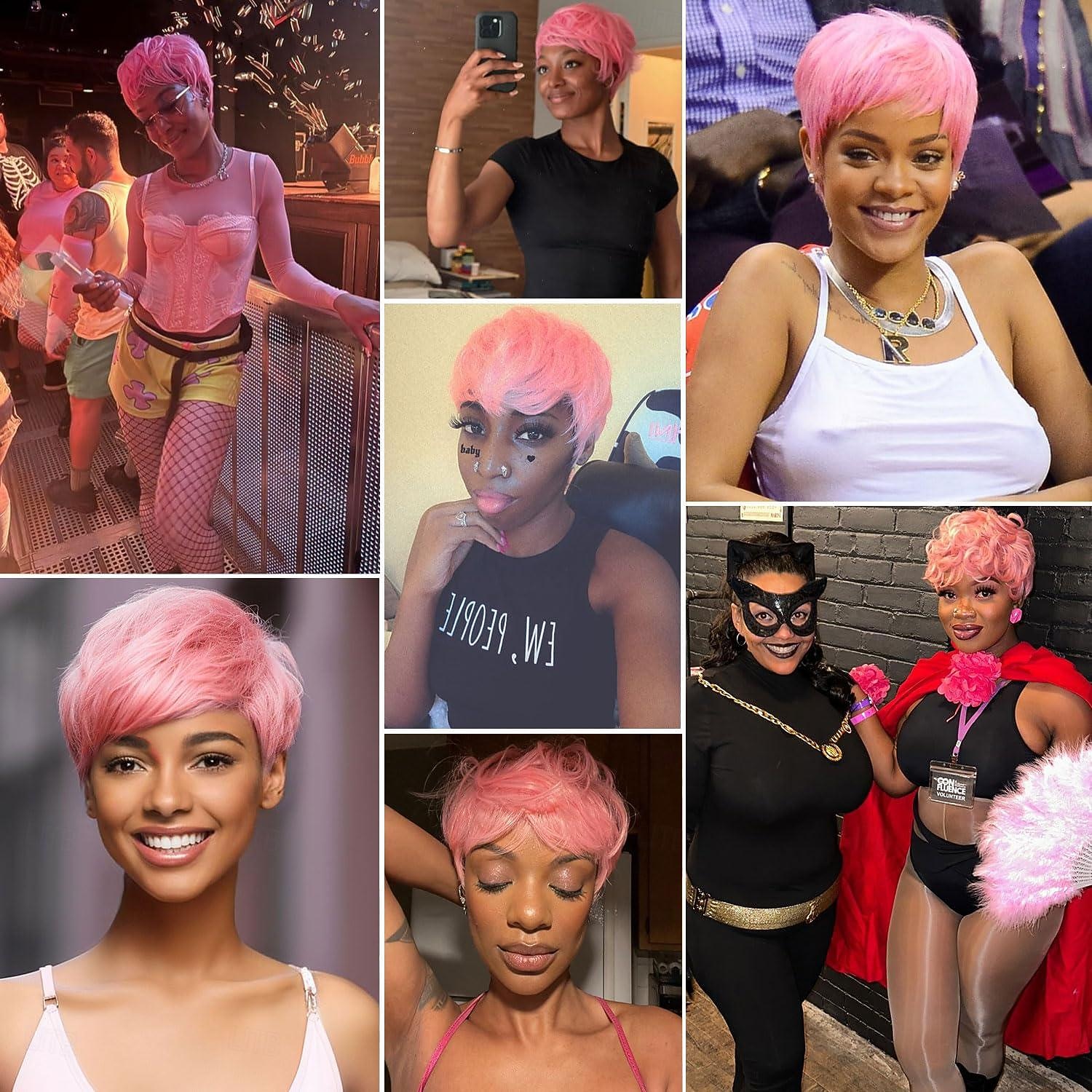pixie corte perucas para mulheres negras e brancas perucas curtas em camadas resistentes ao calor sintético colorido cosplay carnaval festa perucas de 2026 por $17.99 –P6