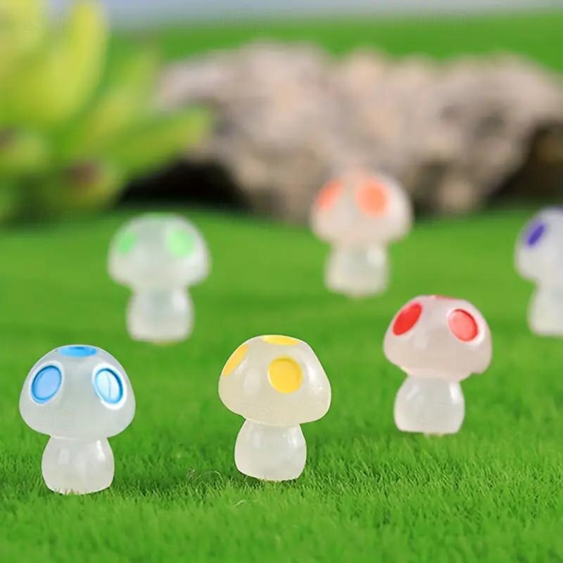 Micro-landscape Glow-in-the-dark Small Mushroom Cartoon Pendant Moss Gardening Creative Decorative Trinket 2025 - $11.99 –P4