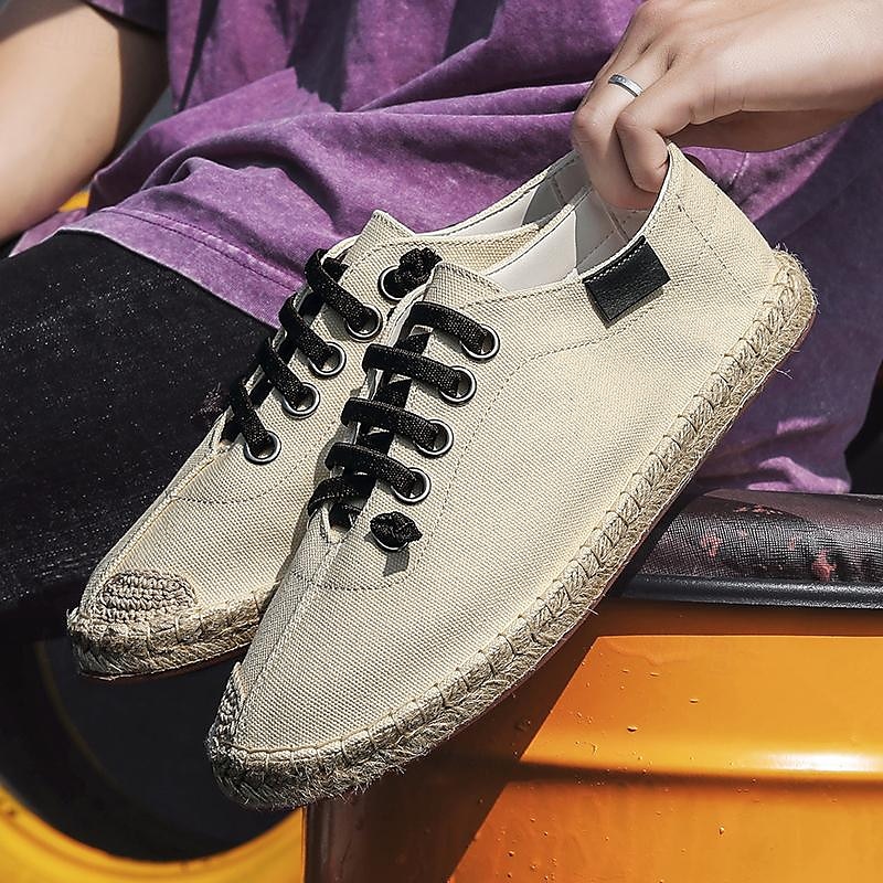 miesten casual canvas nauhalliset espadrillit - kevyet hengittävät lenkkarit kesä- ja ulkoiluun 2025 - $46.99 –P1