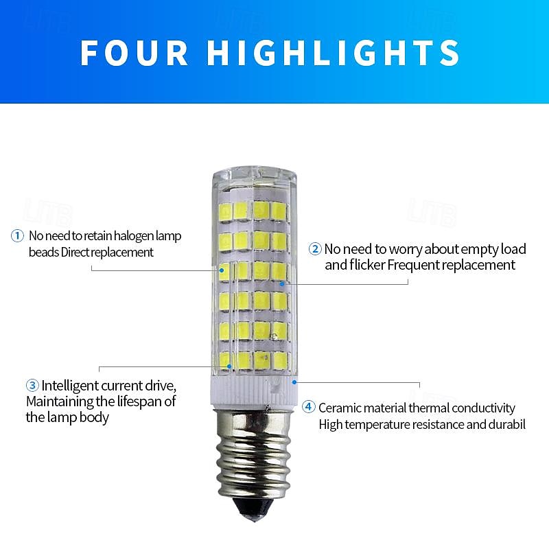6 шт., кукурузные фонари e14, 180 люмен, 7 Вт, 75 светодиодов, бусины smd 2835, теплый белый, белый, 220 В, 110 В. 2025 - $15.49 –P2