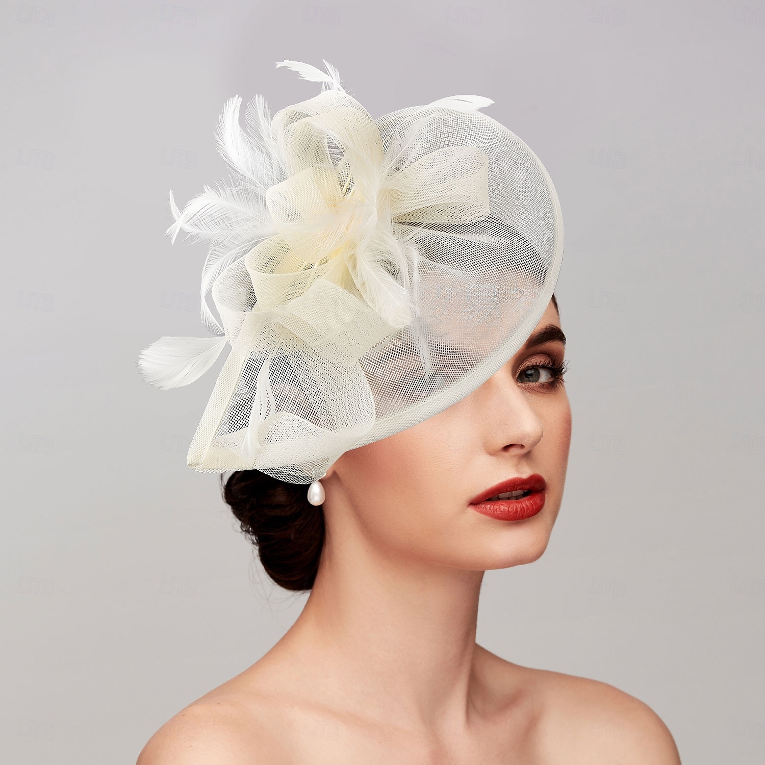Fascinateurs Plumes Réseau Chapeau Saucer Mariage Course de Chevaux Ladies Day Melbourne Cup Avec Capeline en Plumes Accessoire de Tête Mode pour Impressionner Robe de Course de 2025 ? $19.99 –P3