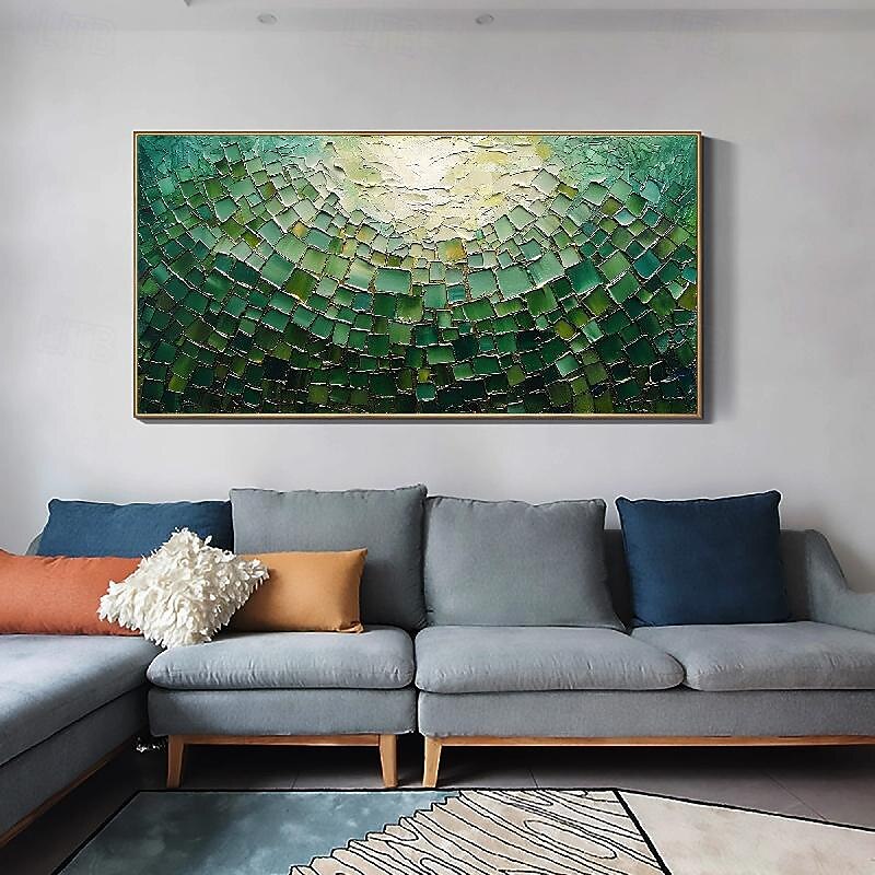 handgemachtes 3D-Ölgemälde auf Leinwand, groß, handgemalt, abstrakt, strukturiert, mit Palettenmesser, Boho-Ölgemälde, Wandkunst, individuell, zeitgenössisches minimalistisches Kunstwerk für 2025 - $75.99 –P7