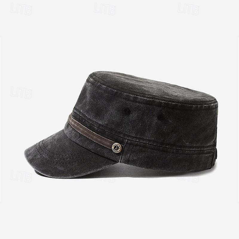 Pánské PLacatá čepice Sluneční klobouk Trucker Hat Námořnická modř Khaki Bavlna Módní Na běžné nošení ulice Denní Pevná barva Nastavitelná Proti sluci Prodyšné 2025 - $11.49 –P8