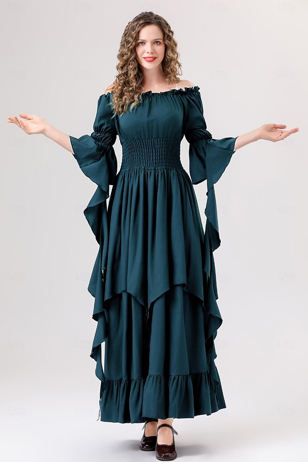 Retro Středověké Renesanční Šaty Šaty inspirované Regency Ren Faire Viking Elfí Dámské Keltské Fantazie Plesová maškaráda Večírek Dospělí Šaty 2025 - $43.99 –P15