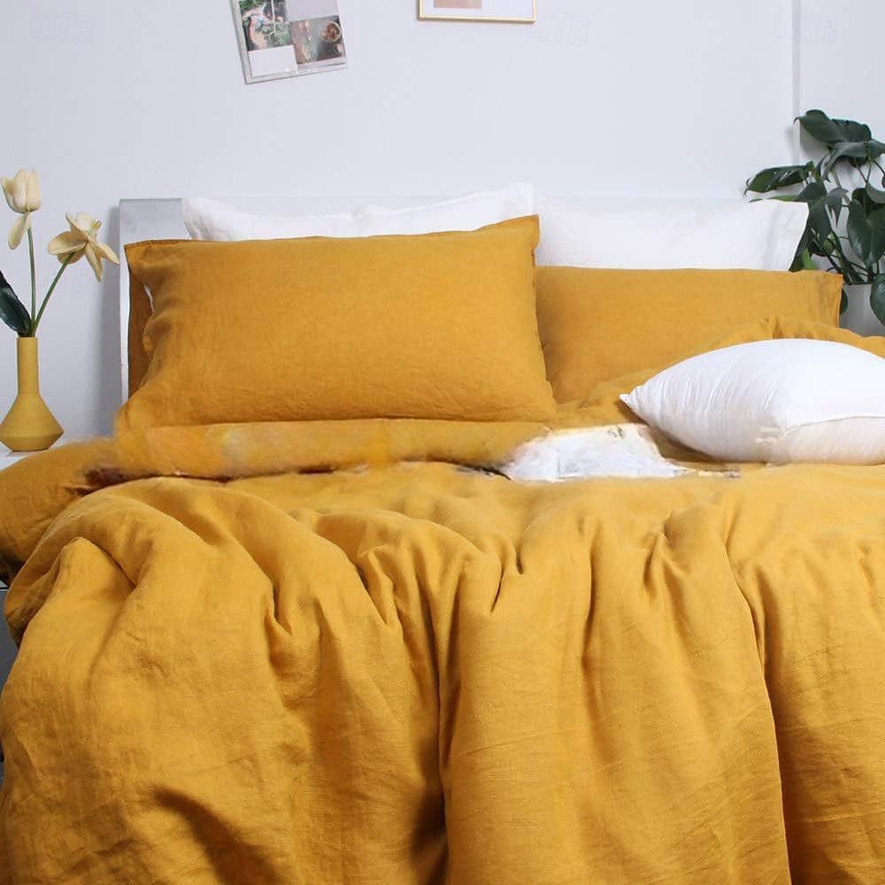 Cotton Duvet Cover 100% Linen Coconut White Duvet Cover Queen Size, Soft and Breathable Queen Duvet Cover Set for All Season 2025 - $50.99 –P1