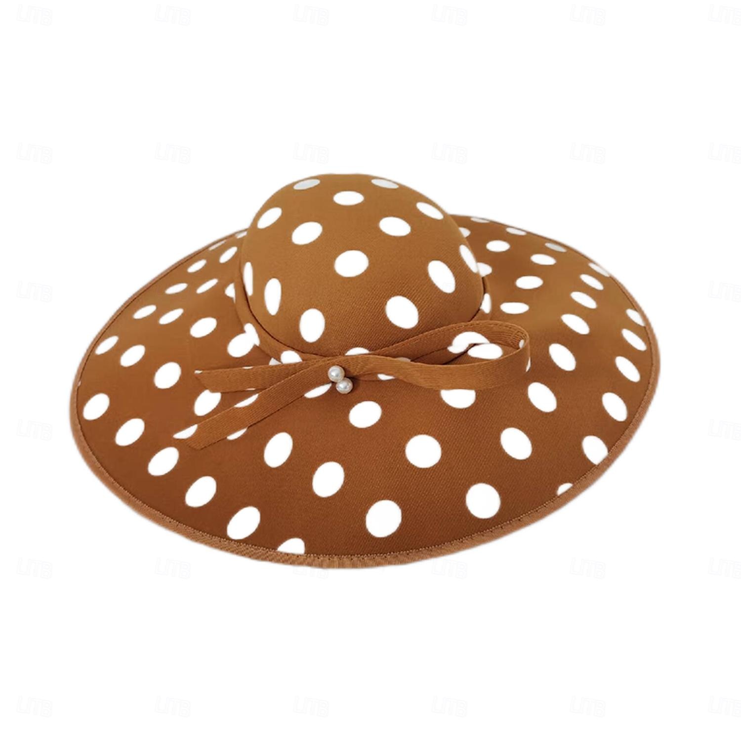 kalapok fiber bowler / cloche sapka napkalap cilinder esküvői tea party elegáns aranyos masnival pöttyös fejfedő 2025 - $30.99 –P11