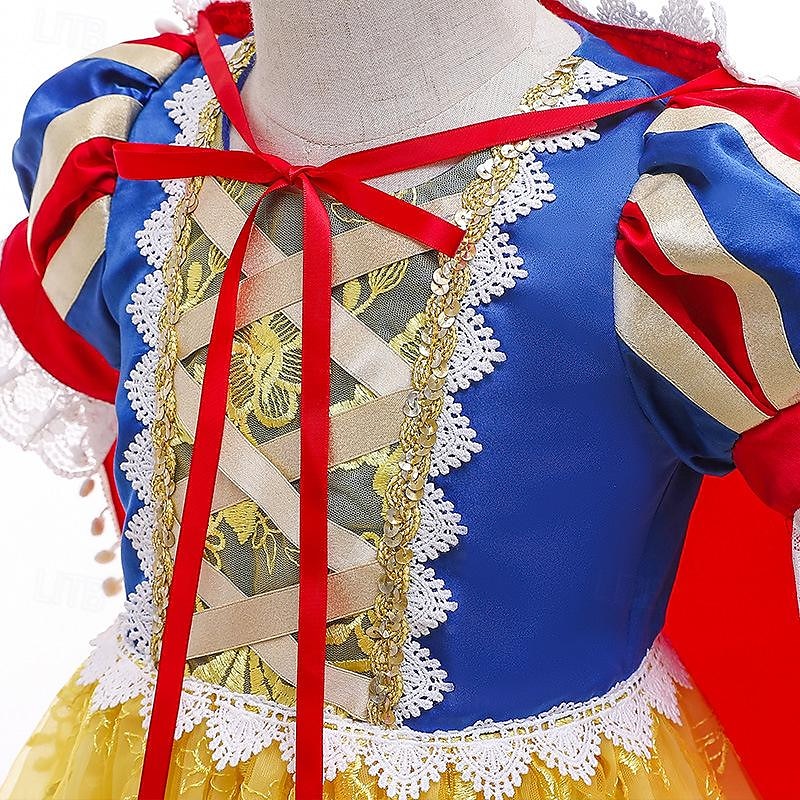 Sněhově bílá Princeznovské Šaty Kostým Květinové šaty cosplay Filmové kostýmy for Dívčí Děti Karneval Výkon Párty 2025 - $5.99 –P6